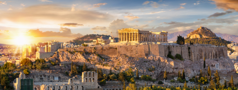 Vue sur le Parth&eacute;non &agrave; Ath&egrave;nes